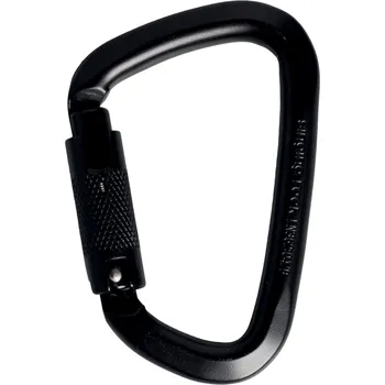 Jištění Singing Rock D karabina ocel. Triple Lock černá 50 kN