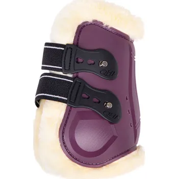 Koňské kamaše Zadní kamaše QHP Menton, švestková, Pony