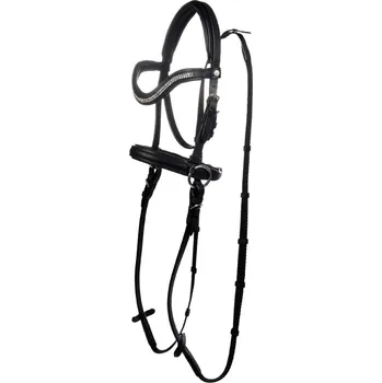 Uzdečka bezudidlová Funny Horses HKM, černá, Shetty