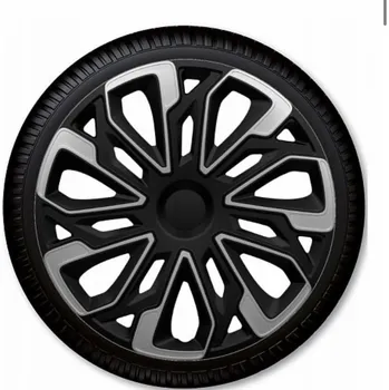 Poklice na kolo Estoril Silver Black Stříbrno černé 15\" 4 ks