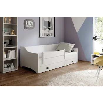 Postel ArtAdrk Dětská postel NAOMI | bílá/černá 80 x 160 cm