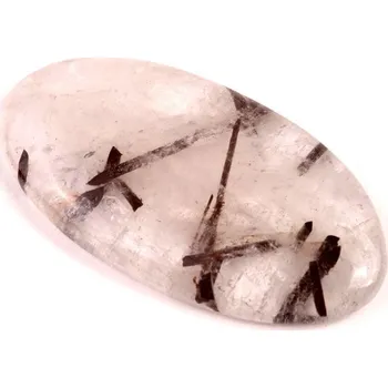 Korálek Kabošon Black Rutile č.2131 (43x22x5mm)