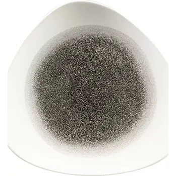 Talíř CHURCHILL Raku Quartz Black talíř mělký, trojúhelníkový, ø: 265 mm