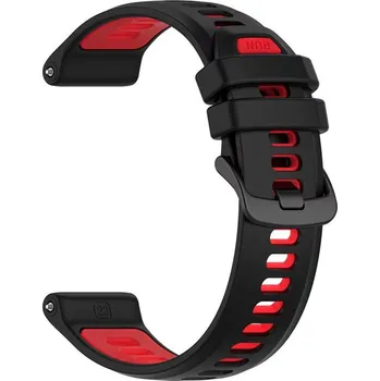 Řemínek na hodinky Silikonový řemínek Ricardo 22mm (pro Garmin Forerunner 970 aj.), černý V2