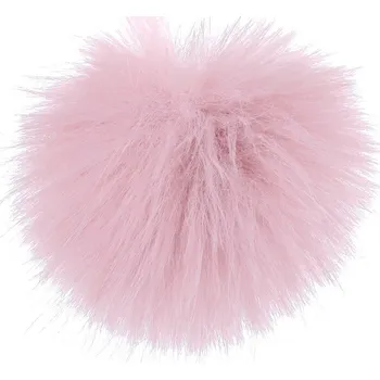 Kožešinová bambule s poutkem Ø8 cm, barva 11 růžová nejsv.
