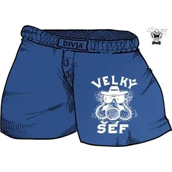 Pánské spodní prádlo Trenýrky Velký šéf, modré - Velikost M