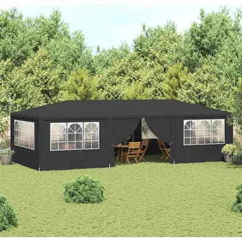 Zahradní stan vidaXL Marketos Profesionální party stan s bočnicemi 4x9 m antracitový 90 g/m²