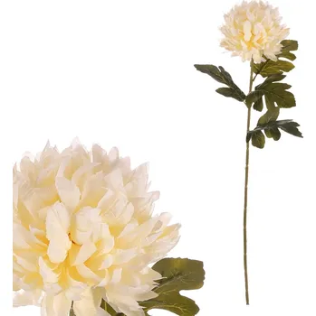 umělá květina Chryzantéma krémová - umělá řezaná květina, 73 cm
