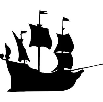 Plastová šablona - Pirátská loď, 14,5 × 14,5 cm