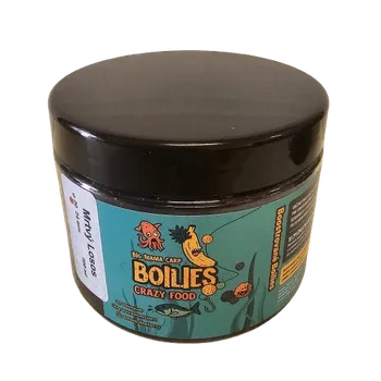 Boilies Big mama carp Boilies Boostrované Crazy Food Mrtvý Losos dóza 20 mm 500 ml