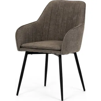 Jídelní židle AUTRONIC Židle jídelní DCL-221 BR2, hnědá látka, černý kov