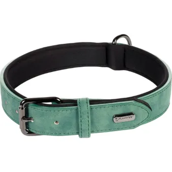 Pro psa Kožený obojek Flamingo Delu zelený - S: 29 - 35cm