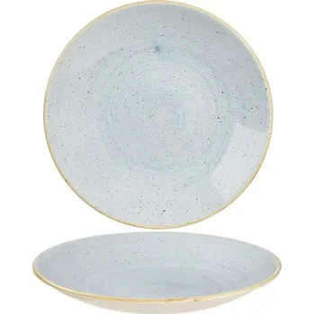 Talíř Talíř polomělký Churchill Stonecast Duck Egg Blue, coupe, průměr: 225 mm