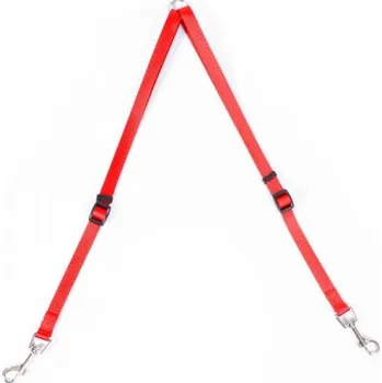 Vodítko pro psa Rozdvojka nylon Červená DUVO+ 1,5 x 40-70 cm