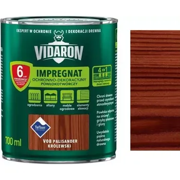Lak na dřevo Vidaron Impregnat ochranná impregnační lazura na dřevo V08 Palisandr královský 0,7L