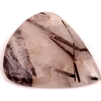 Korálek Kabošon Black Rutile č.2129 (40x35x6mm)