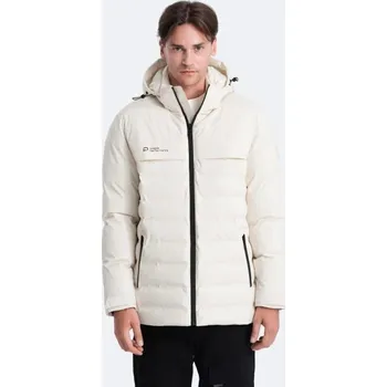 Pánská casual bunda Ombre Clothing Sportovní krémová pánská zimní bunda V2 JAHP-0150