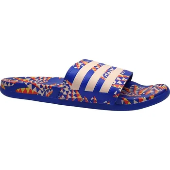 Dámské pantofle Letní obuv pro volný čas-pantofle, Adidas, Adilette Comfort, modro-béžová: Modrá Syntetika 28 42,5 EU (F) 43 G - standardní šíře (28477-28477)