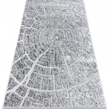 Koberec Makro Abra Moderní kusový koberec MEFE 6185 Pařez stromu šedý Rozměr: 80x150 cm