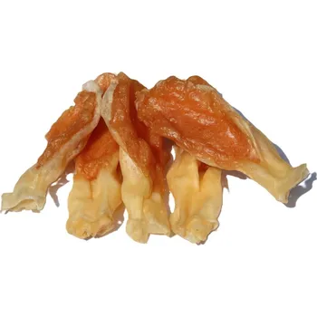 Krmivo pro psa Uši králičí plněné kuřetem 250g