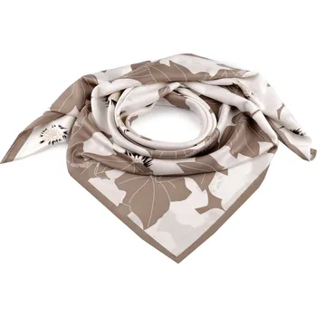 Šála Saténový šátek 90x90 cm, barva 2 béžovobílá