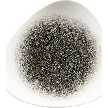 Talíř CHURCHILL Raku Quartz Black Talíř mělký, trojúhelníkový, průměr: 192 mm