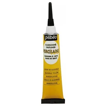 Speciální výtvarná barva Kontura Porcelaine outliner 20ml – žlutá (Kontura Porcelaine outliner 20ml – žlutá)