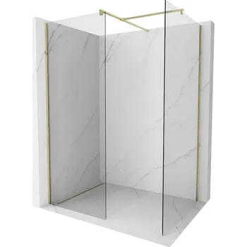 MEXEN/S - Kioto Sprchová zástěna WALK-IN 80 x 105, transparent, zlatá 800-080-202-50-00-105