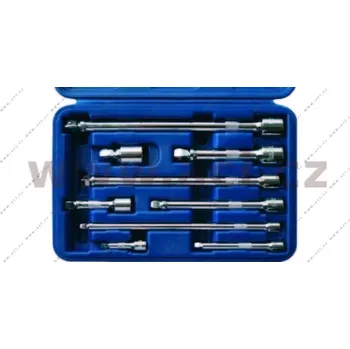 Gola sada * sada prodlužovacích nástavců s kloubem 1/4", 3/8", 1/2", vychýlení o 15°, 9 ks