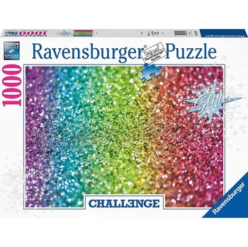 Puzzle RAVENSBURGER Třpytivé Challenge: Glitter 1000 dílků