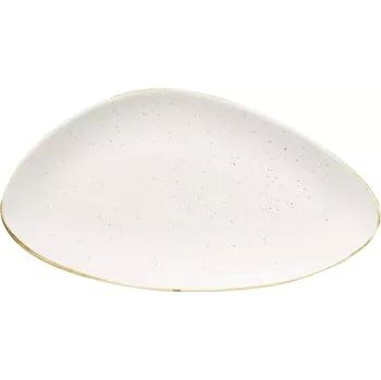 Talíř CHURCHILL Stonecast Barley White mělký talíř, trojúhelník, délka: 355 mm