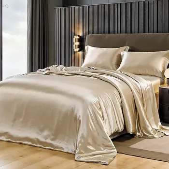 Povlečení Hedvábné povlečení Champagne: 1x 200x220cm, 2x 70x90cm