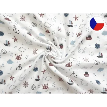 látková plena Dětské látkové pleny s potiskem 70x70 Moře (5ks)