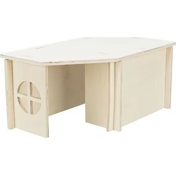 Skládací dřevěný domek HOLM pro králíčky, 50 x 23 x 33 cm