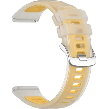 Řemínek na hodinky Silikonový řemínek Ricardo 22mm (pro Garmin Forerunner 570 (47mm) aj.), žlutý, Quick Release