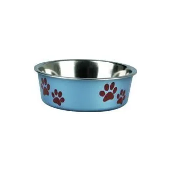 Miska pro psa Miska nerezová s&nbsp;plastovým opláštěním modrá 21cm 1500ml