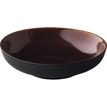 Talíř Talíř hluboký Style Point Speckle 22 cm, červený/černý