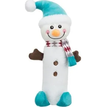 Hračka pro psa Xmas SNOWMAN, plyšový sněhulák s pet lahví uvnitř, 38 cm