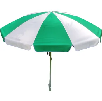 Stínicí technika Slunečník - 250 cm - zelenobílý - II.jakost