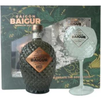 Gin Saigon Baigur Dry gin 0,7L 43% (dárkové balení 2 skleničky)