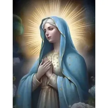 Diamantové malování Diamantové malování/Homfun - Madona V + perleťové kamínky