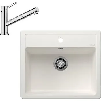 Vodovodní baterie Blanco - Set dřezu Legra 6 a baterie Kano S, bílá/chrom SET 07-D 25 KANO-S bil