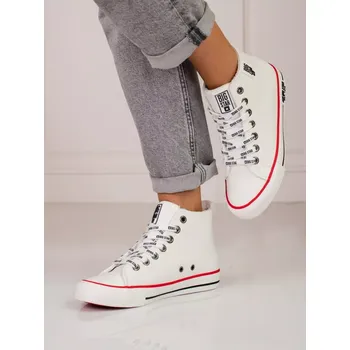 Dámské tenisky Krásné dámské bílé tenisky bez podpatku 39