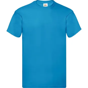 Fruit of the Loom Pánské tričko Original T Velikost: XL, Barva: azurově modrá
