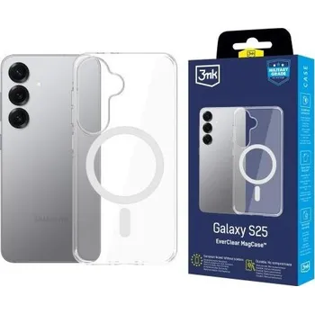 Pouzdro na mobilní telefon 3mk ochranný kryt EverClear Magcase pro Samsung Galaxy S25 5903108657235