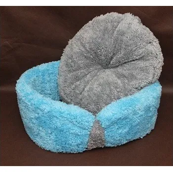 Pelíšek pro psa Marysa pelíšek sv.modrá/šedá - DE LUXE 68 x 17 x 68 cm