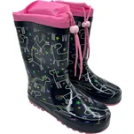 Fashion Dívčí černé holínky 01 Barva: Černá, Velikost: 30