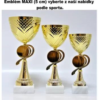 Poháry X15 Emblém MAXI (5 cm) vyberte z naší nabídky podle sportu.