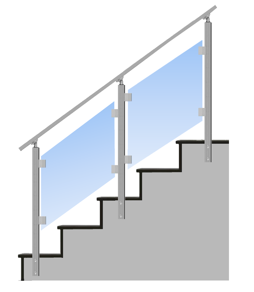 HK Zábradlí na schody HNSBS-2 AISI304 brus