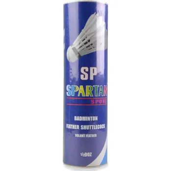 Spartan Sport Natur Feder zelený pruh, 6 ks Badmintonový košíček Spartan Sport Natur Feder zelený pruh, 6 ks